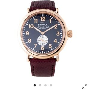 Shinola The Runwell Watch Women Burgundy Navy Rosegold 36mm